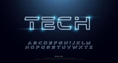 tech looking fonts.